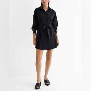 NWT Women’s Express Long Sleeve Shirt Dress (Coral Red)